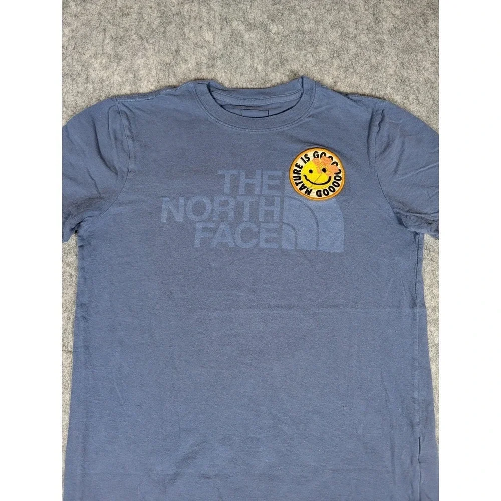 The North Face Womens T Shirt Nature is‎ Good Graphic Top Blue S - Picture 4 of 7